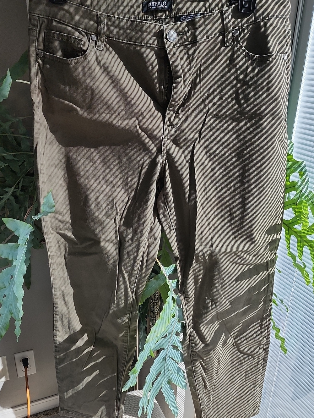 Buffalo David Bitton Olive Green Skinny Pants